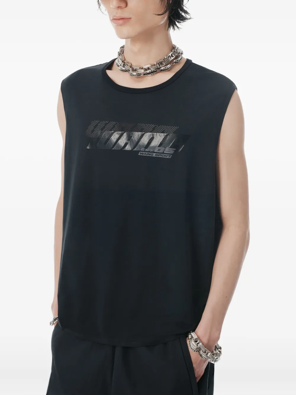 Alexander Wang Hemd met logoprint Zwart