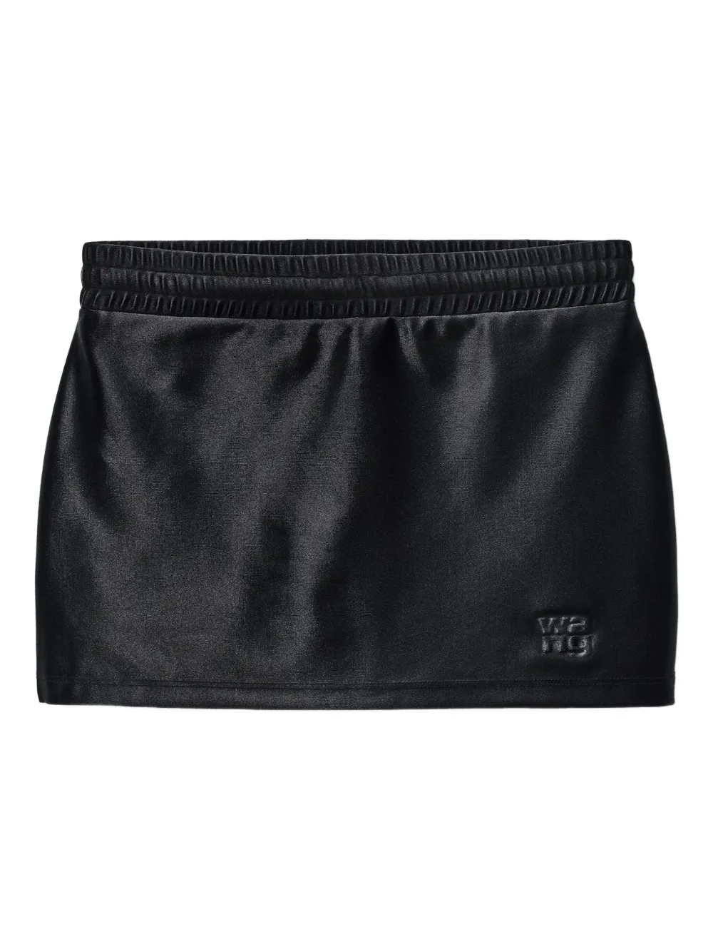Alexander Wang Satijnen rok met elastische tailleband Zwart