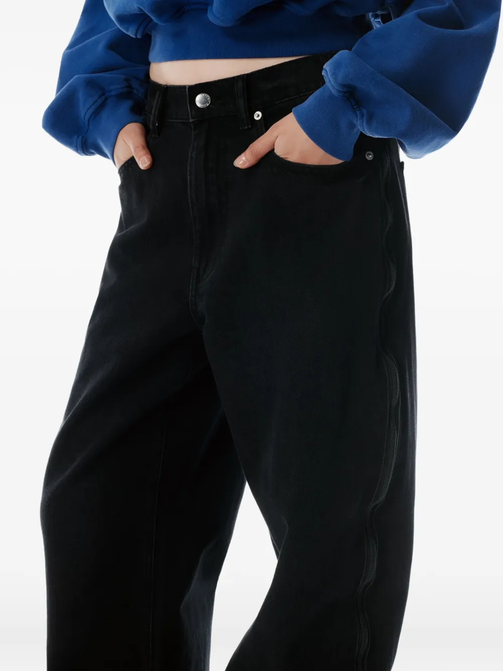 Alexander Wang Jeans met ritsdetail Zwart
