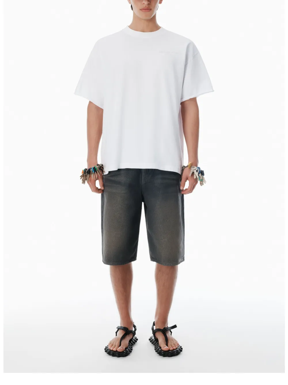 Alexander Wang logo cotton T-shirt Wit