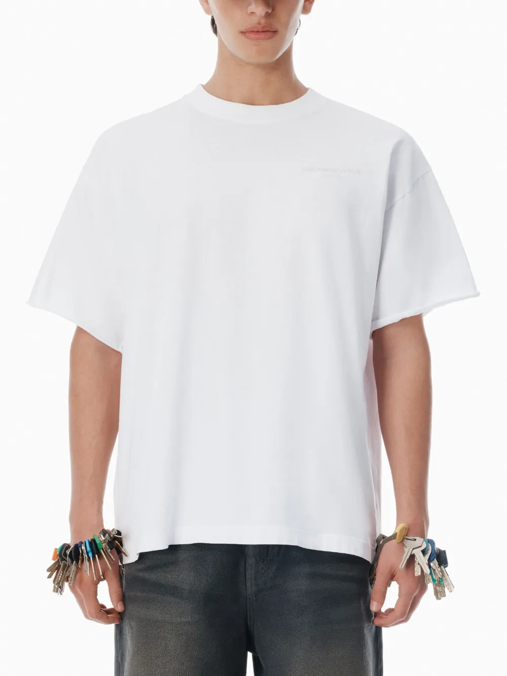 Alexander Wang logo cotton T-shirt Wit