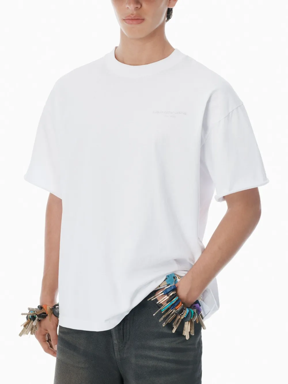 Alexander Wang logo cotton T-shirt Wit