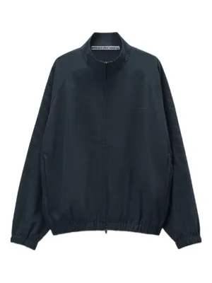 【送料&関税込】Alexander Wang Black Nylon Bomber Jacket bomber jacket in sateen in BLACK | alexanderwang®