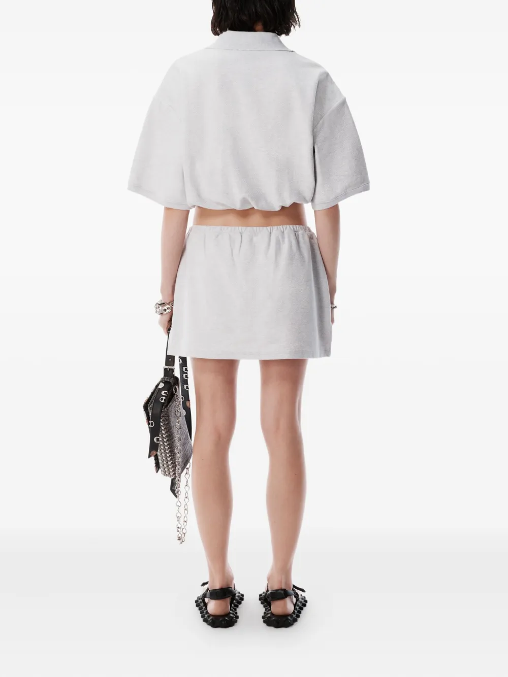 Alexander Wang Mini-rok met knopenbies Grijs