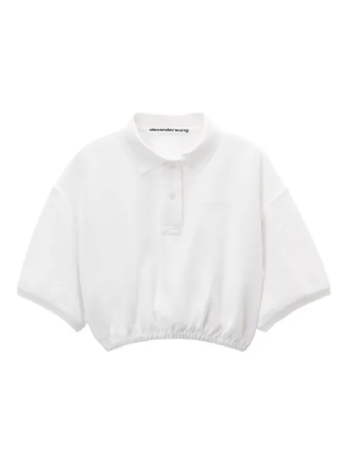 Polo crop à ourlet élastiqué - Alexander Wang - Modalova