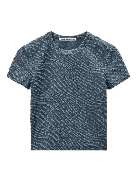 Alexander Wang logo-embossed short-sleeve top