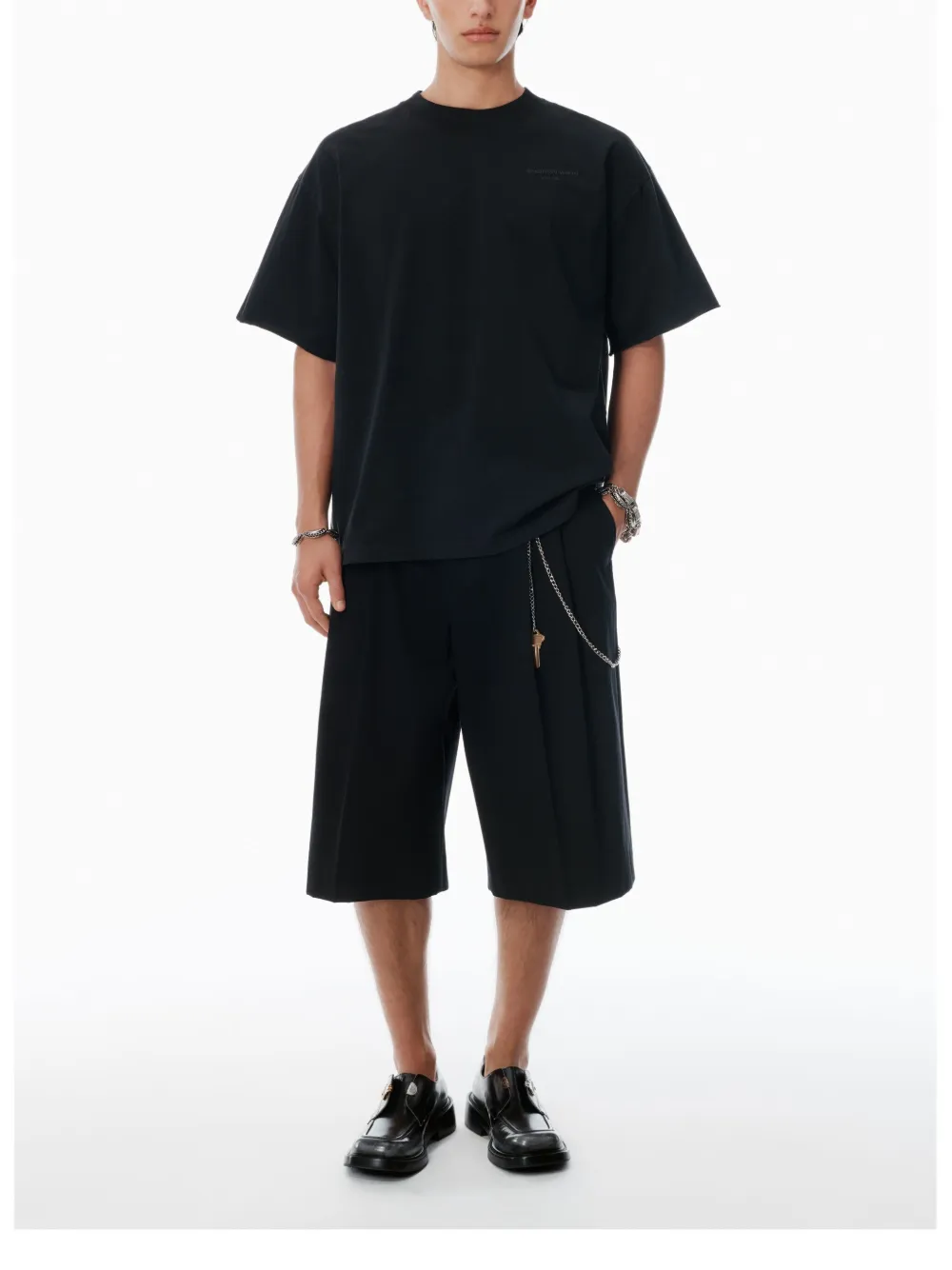 Alexander Wang logo cotton T-shirt Zwart