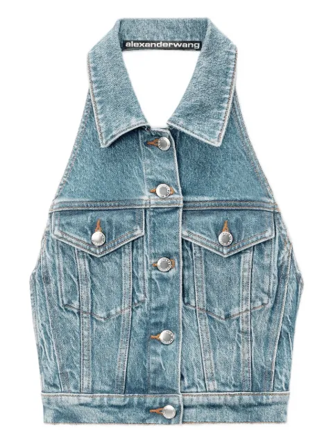 Alexander Wang halterneck denim vest