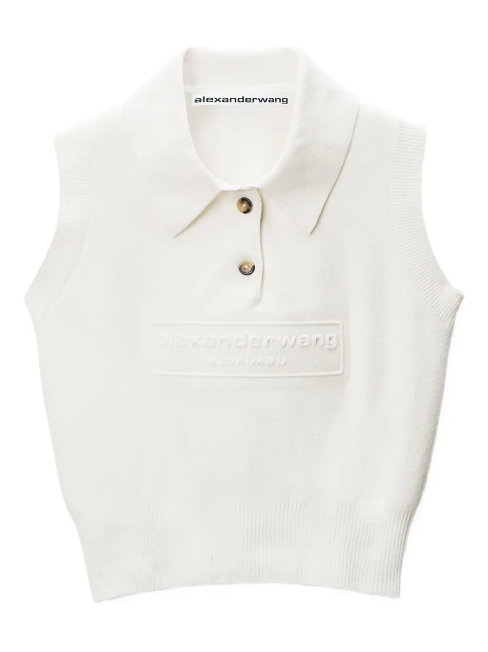 Alexander Wang chenille logo-embossed top | Neutrals | Image 1