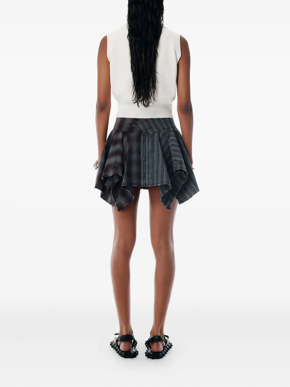 Alexander Wang Chenille Logo-embossed Top In White
