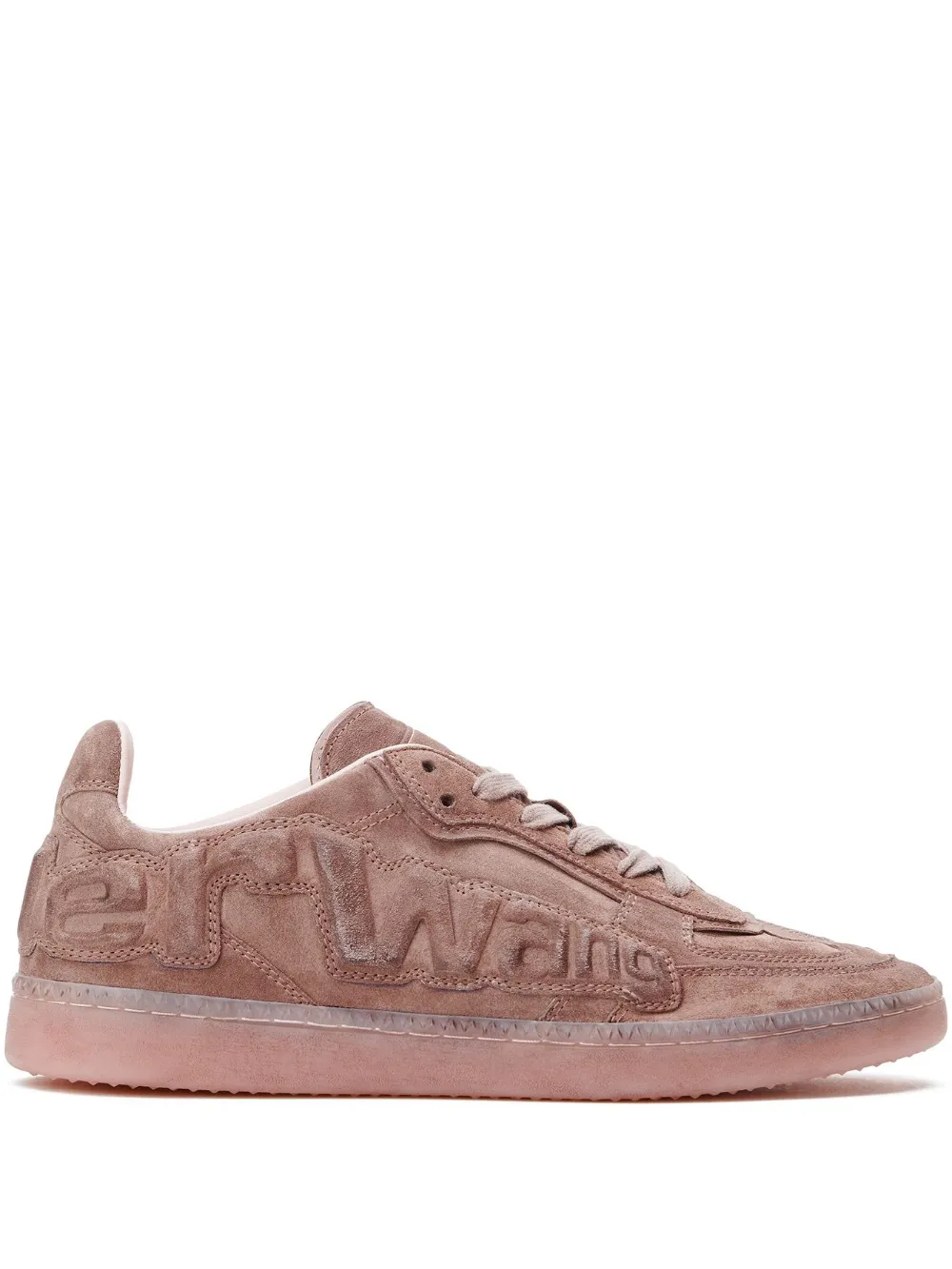 Alexander Wang Lex logo-embossed suede sneakers Pink