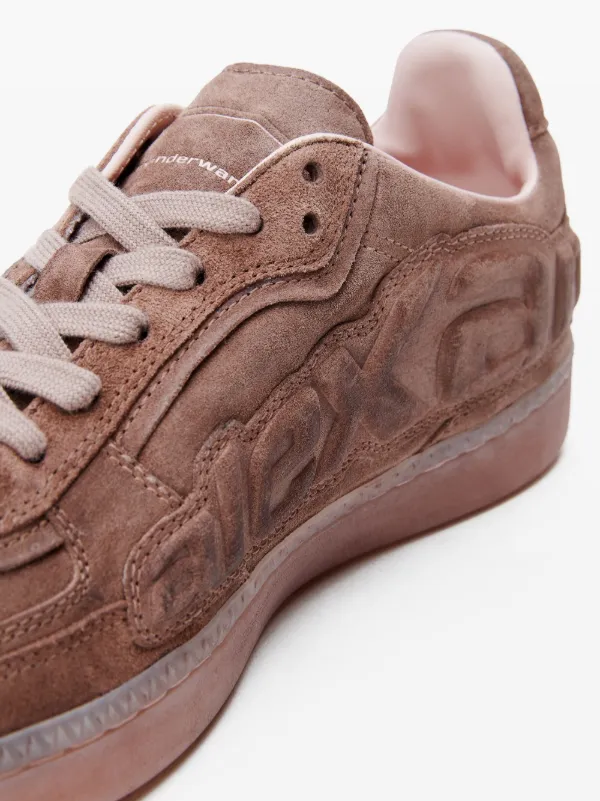 【Alexander Wang】Lexロゴエンボススエードスニーカー Alexander Wang Lex logo-embossed Suede Sneakers | Pink