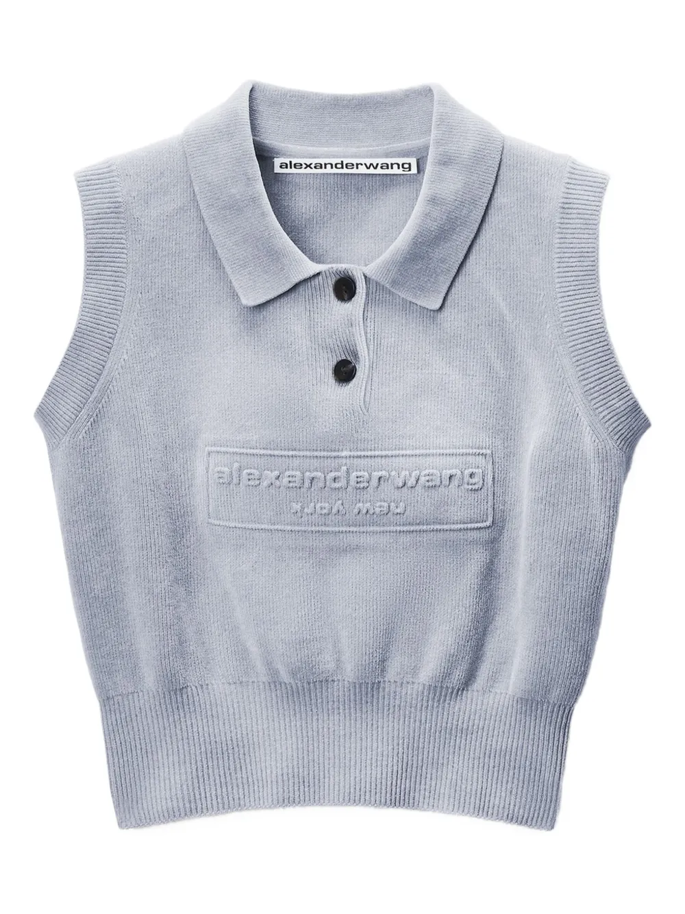 Alexander Wang Poloshirt met logo-reliëf Grijs