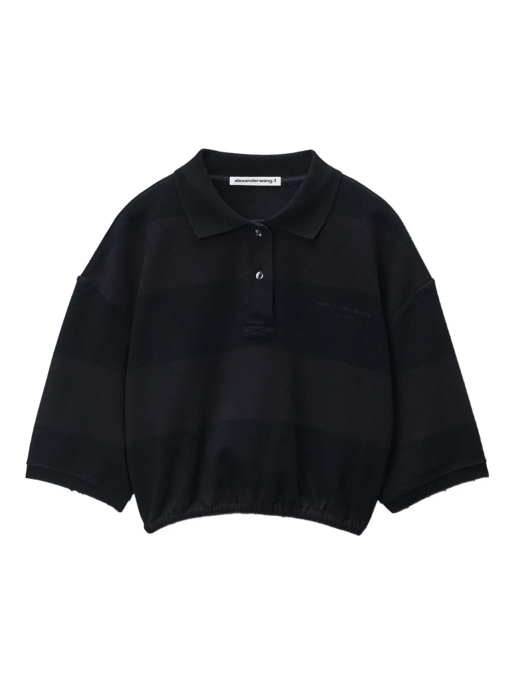 Alexander Wang cropped polo shirt Zwart