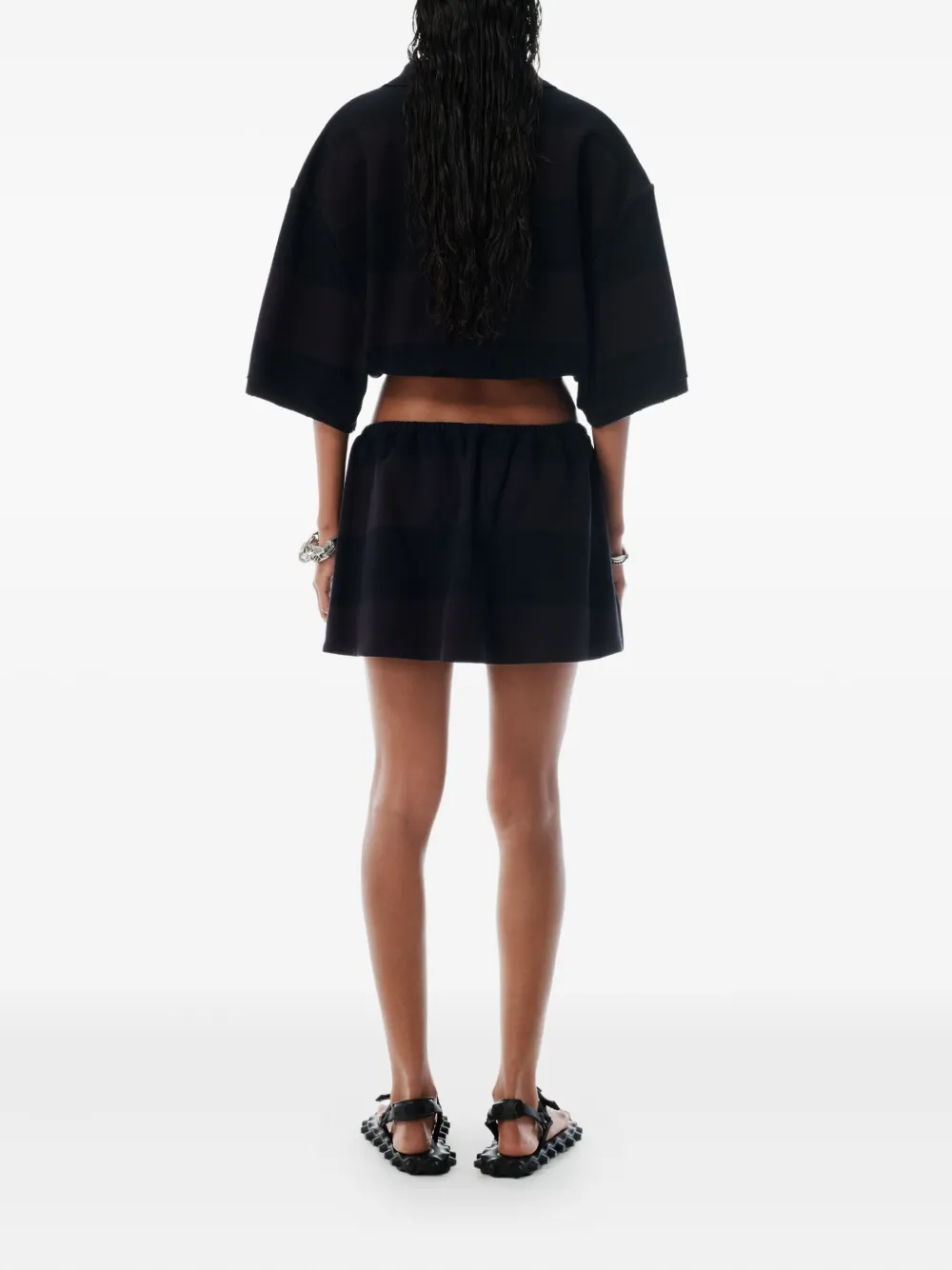 Alexander Wang cropped polo shirt Zwart
