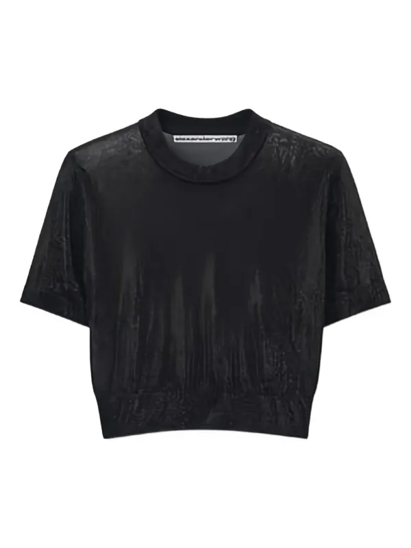 Alexander Wang Bead Hotfix Crewneck T-shirt in Black