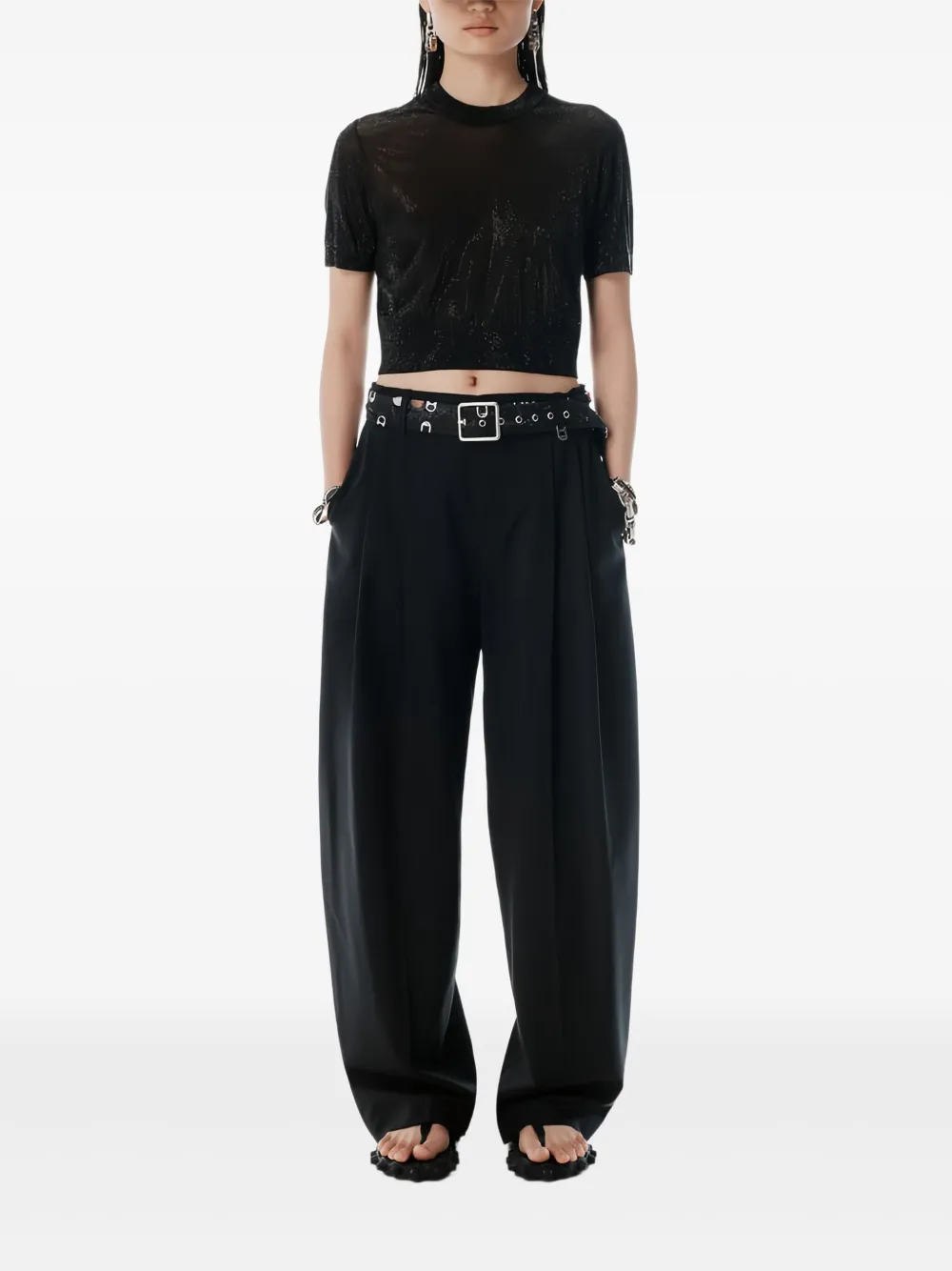 Alexander Wang short-sleeved cropped top | Knitted Tops | Image 2