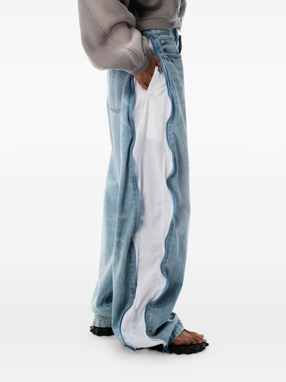 Alexander Wang Jeans met ritsdetail Blauw