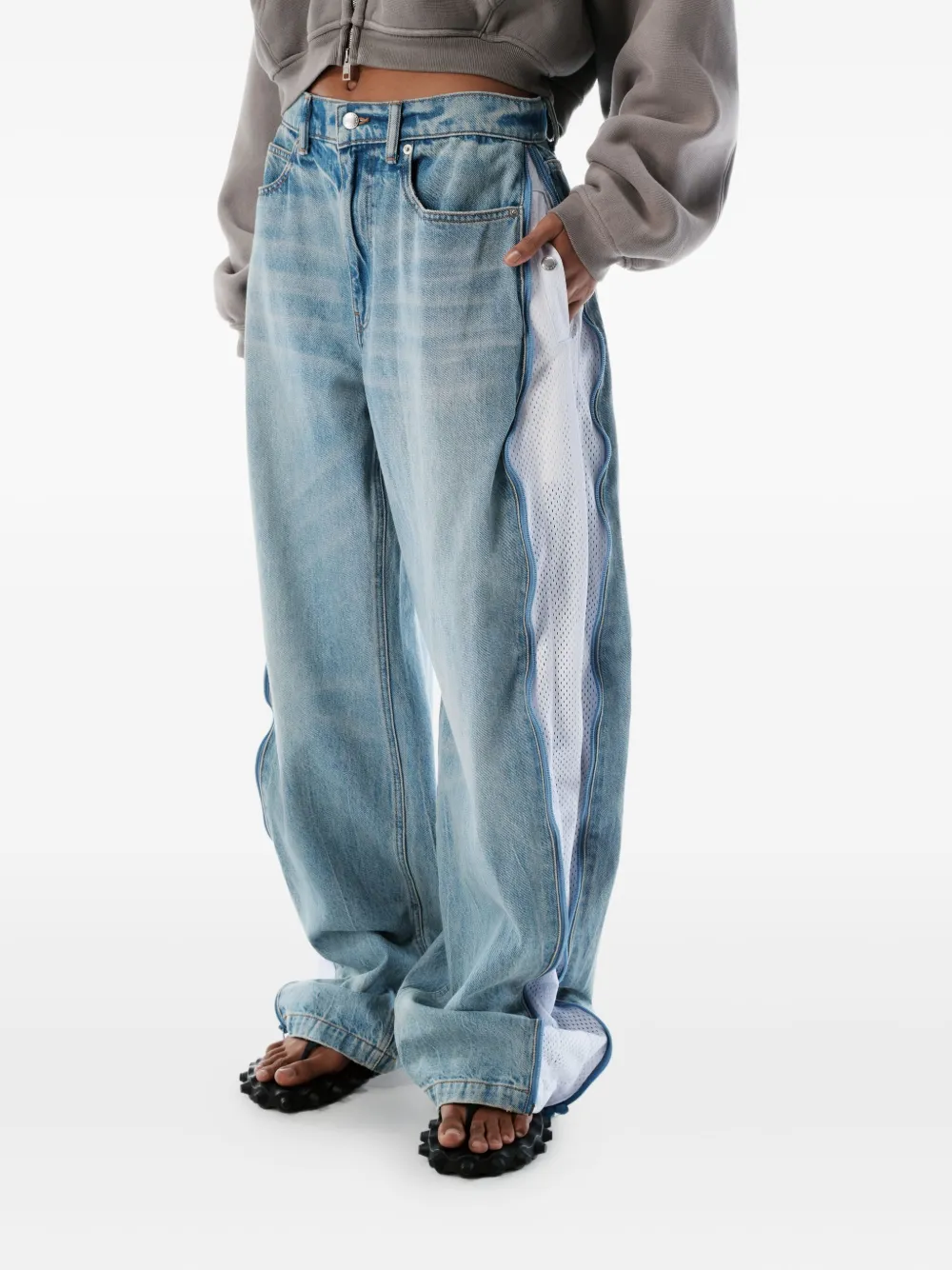 Alexander Wang Jeans met ritsdetail Blauw