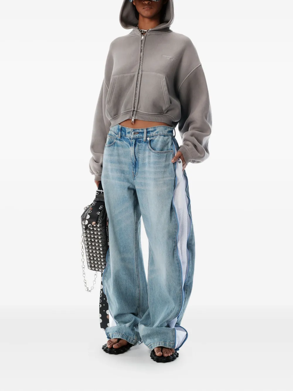 Alexander Wang Jeans met ritsdetail Blauw