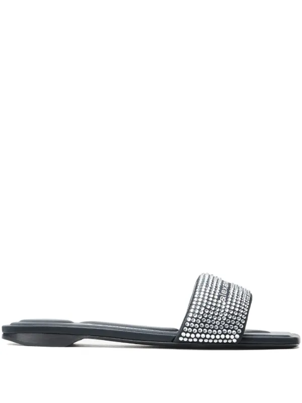 ✧alexanderwang✧ ラインストーン ヒールサンダル ブラック 37 Alexander Wang ラインストーン サンダル | ブラック | FARFETCH JP
