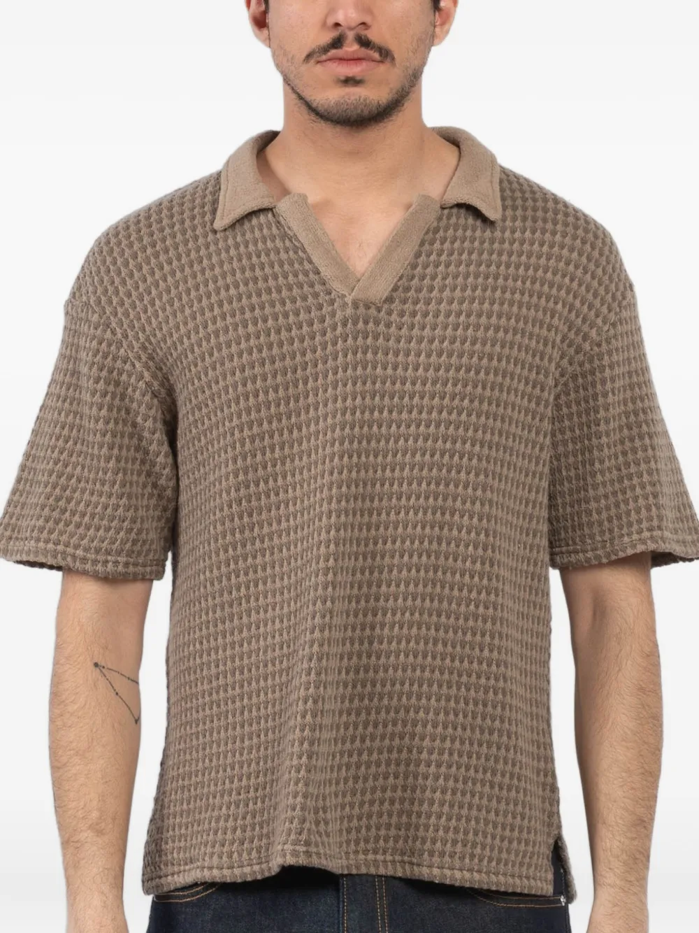 OFFICINE GENERALE PIQUE KNIT T-SHIRT