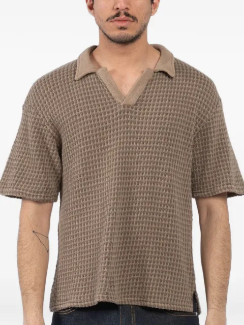 Officine Generale pique knit T-shirt