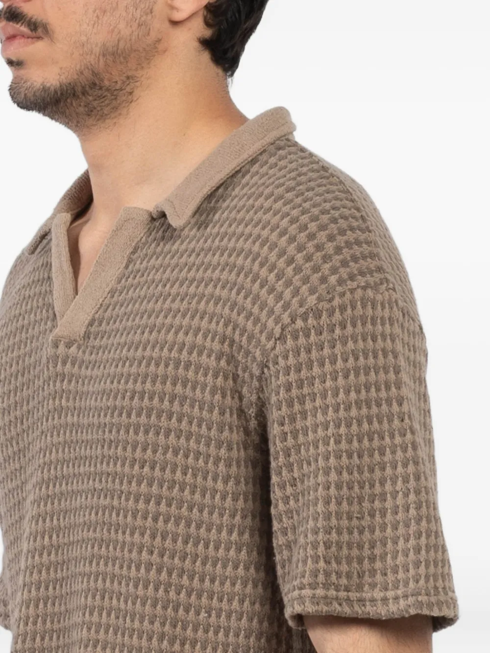 Shop Officine Generale Pique Knit T-shirt