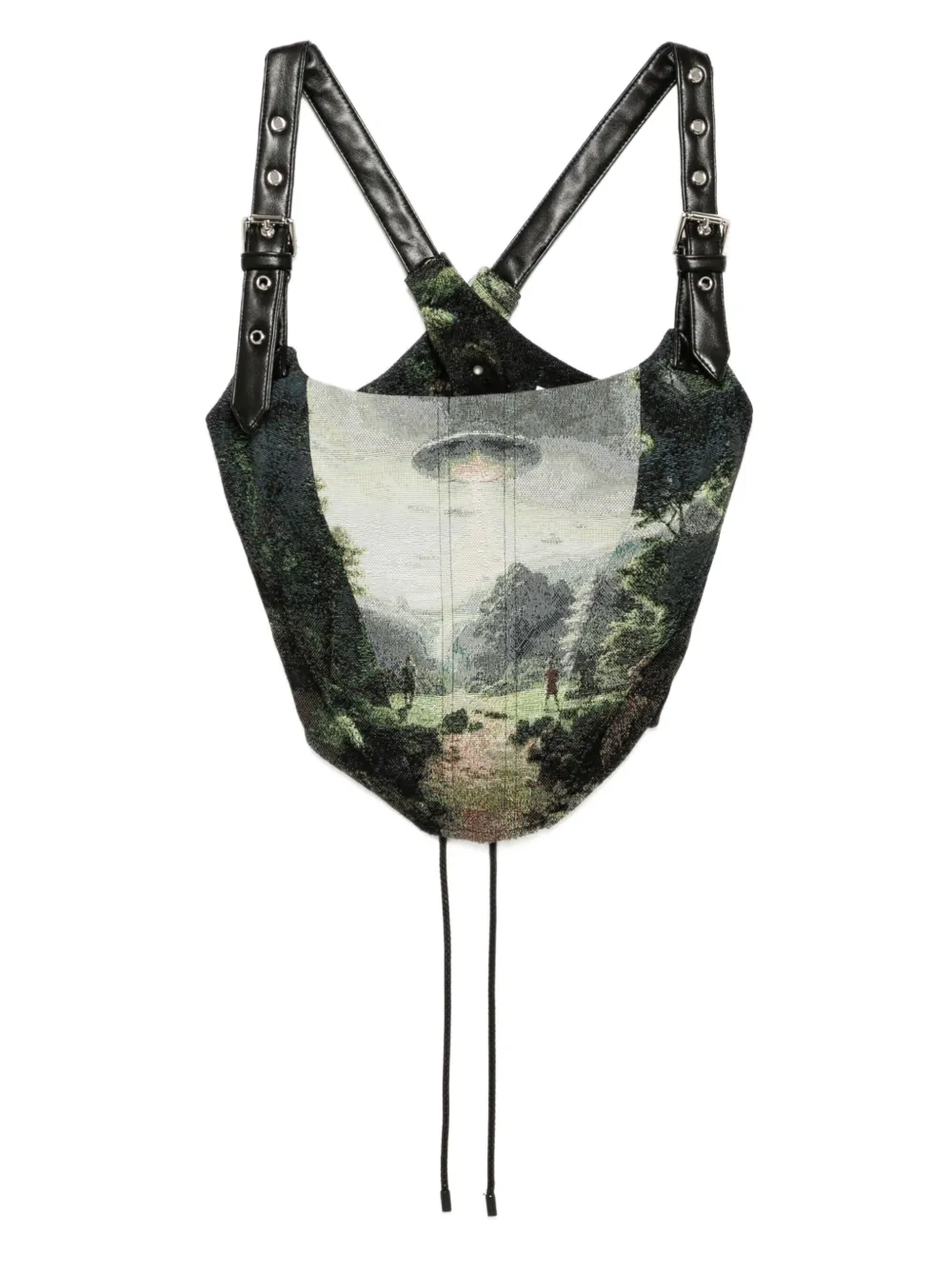 Monse Harness Tapestry bustier gilet Zwart