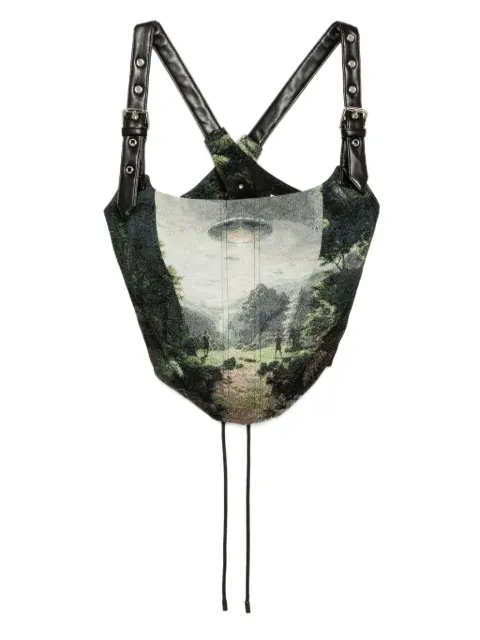 Monse Harness Tapestry Bustier vest