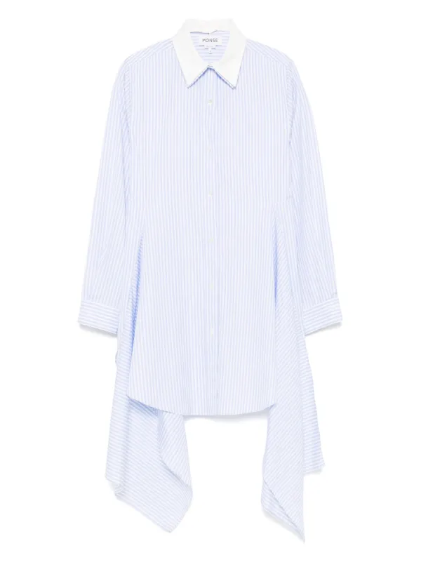 monse cascade shirt dress Monse Laced Cascade Shirt Dress in White