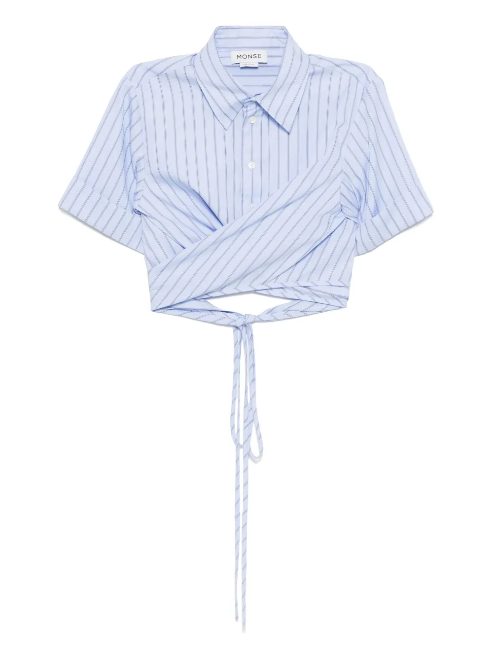 wrap cropped shirt