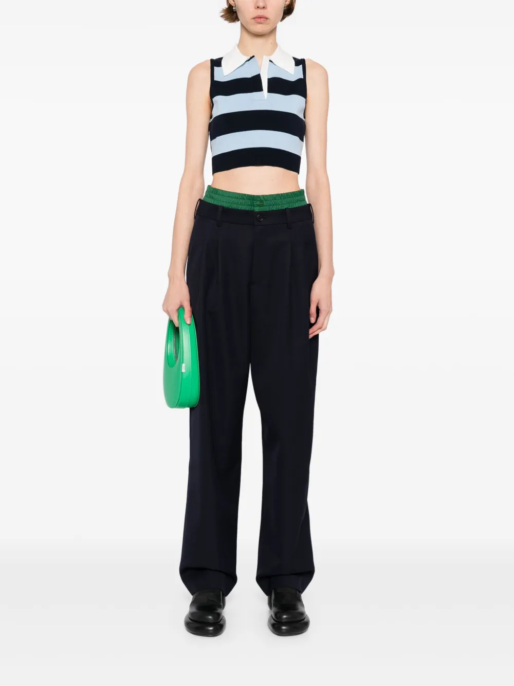 Monse double waistband trousers - Blauw