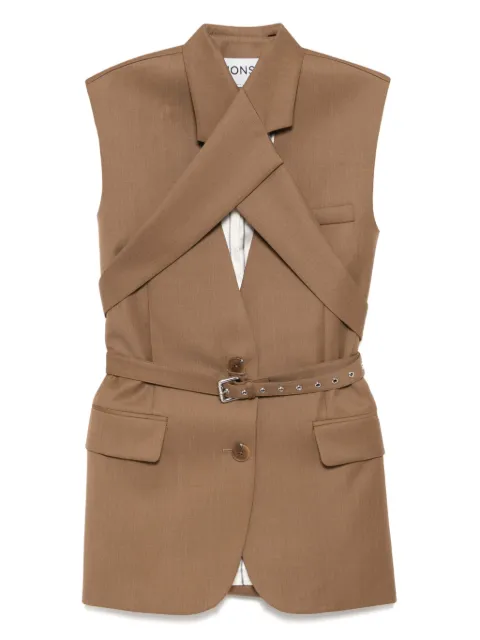 Monse cris-cross sleeveless jacket