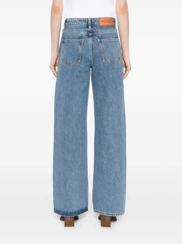 【MONSE】indigo-BLUE サイドcut-out DENIM パンツ MONSE】indigo-BLUE サイドcut-out DENIM パンツ