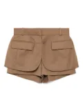 Monse layered shorts - Brown