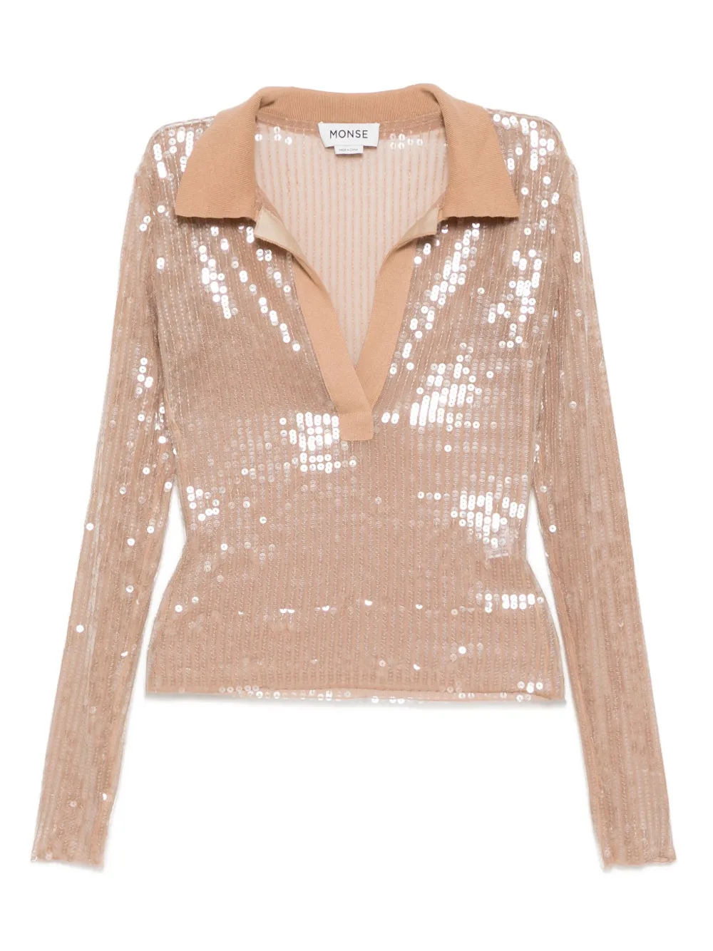 Monse sequin-embellished mesh top | Neutrals | Image 1