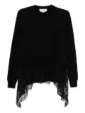 Monse lace-insert sweater - Black