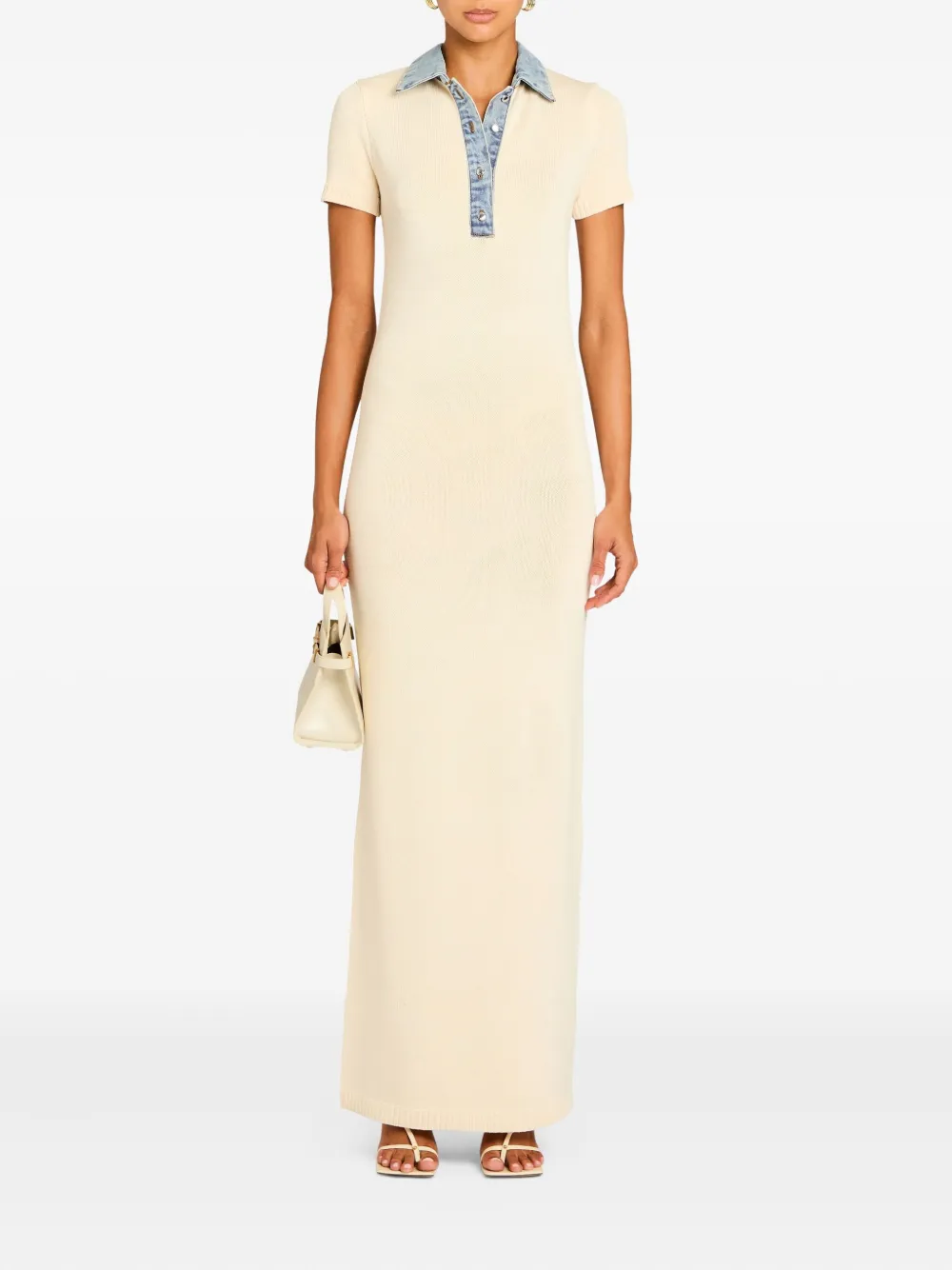 SER.O.YA Reye knitted maxi dress - Beige
