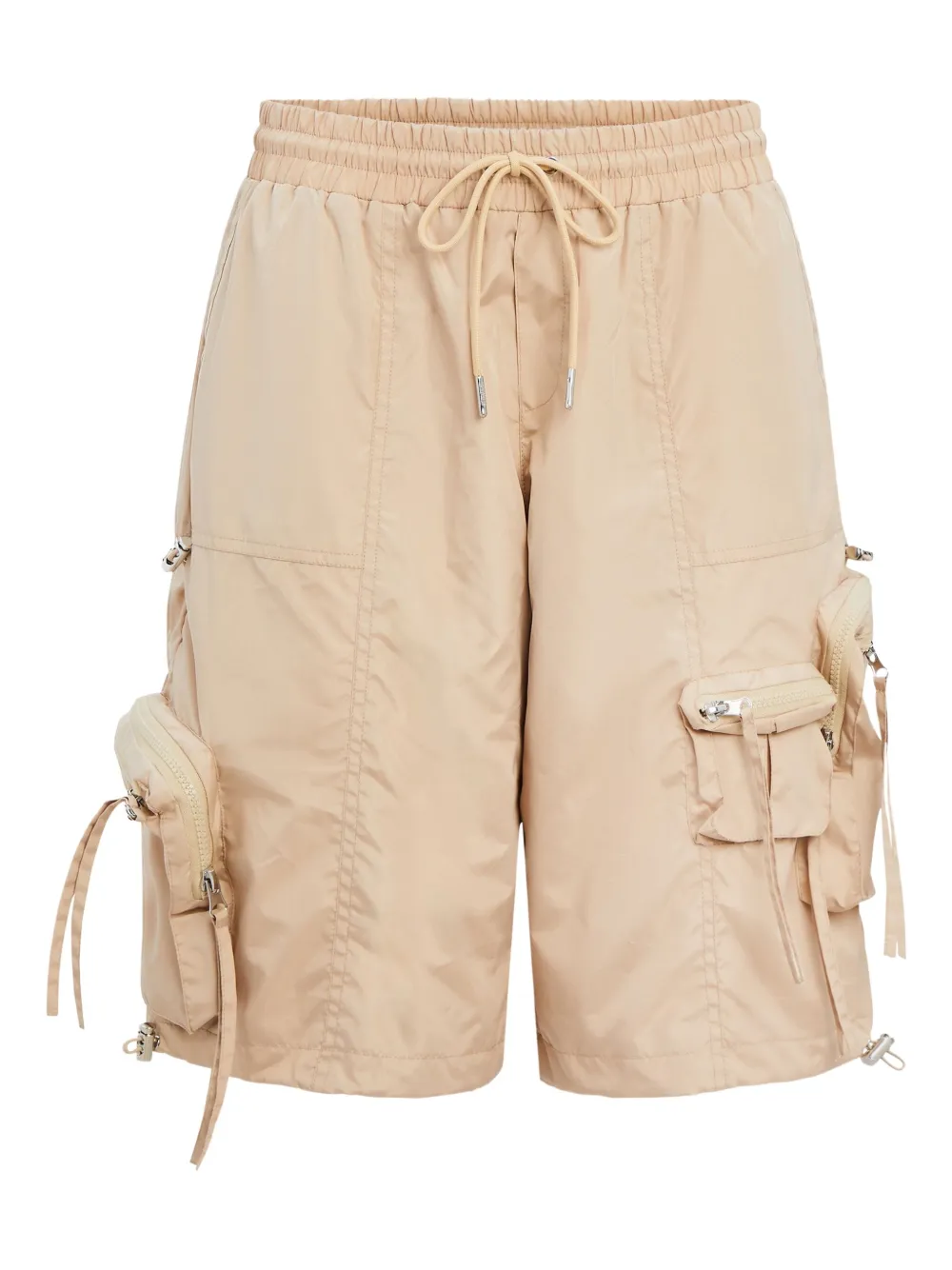 SER.O.YA Alba cargo shorts met ruches Beige