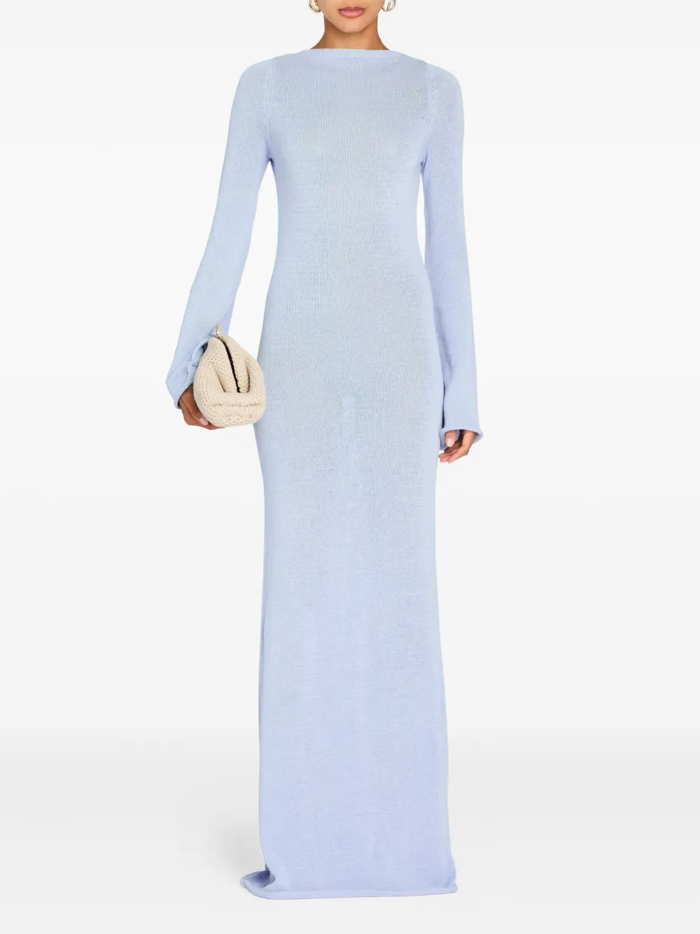 SER.O.YA Torry knitted maxi dress - Blauw