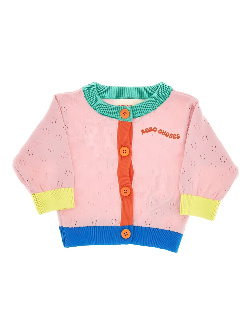 Bobo Choses buttoned-up cardigan | Pink | Image 1