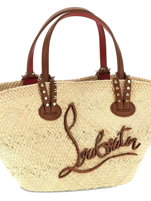 Christian Louboutin かごバッグ ベージュ/ブラウン Christian Louboutin Cabata Straw Tote Bag | Neutrals | FARFETCH