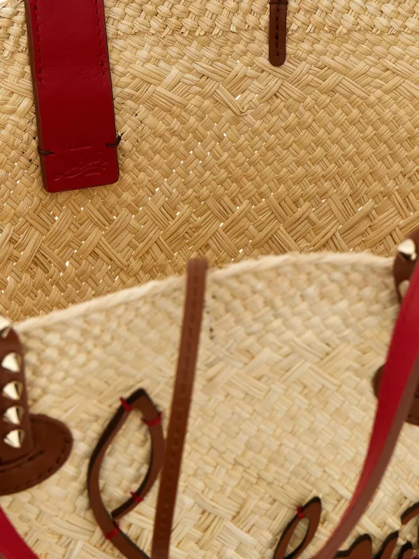 Christian Louboutin かごバッグ Christian Louboutin Cabata Straw Tote Bag | Neutrals | FARFETCH