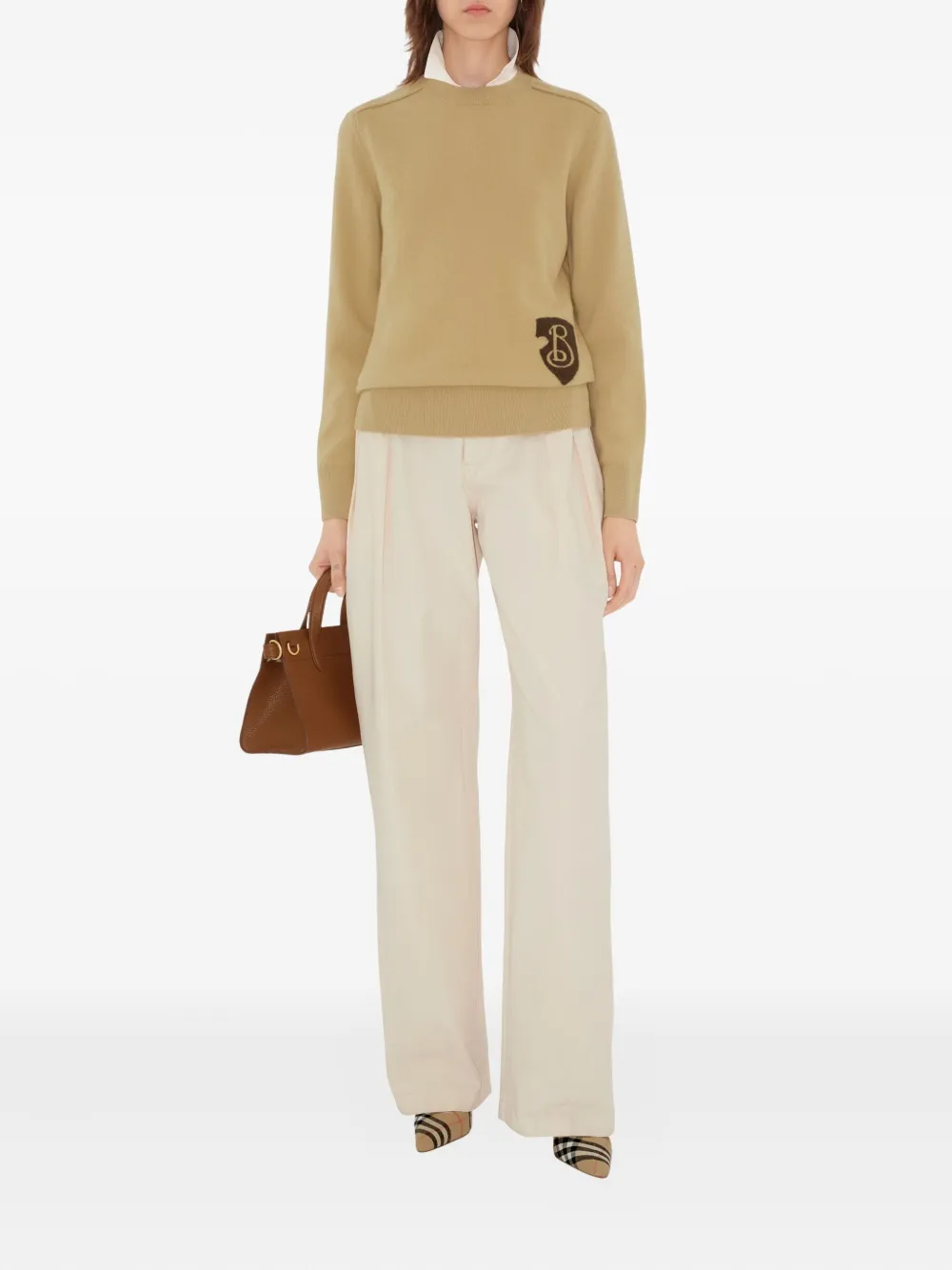 Burberry B Shield trui Beige