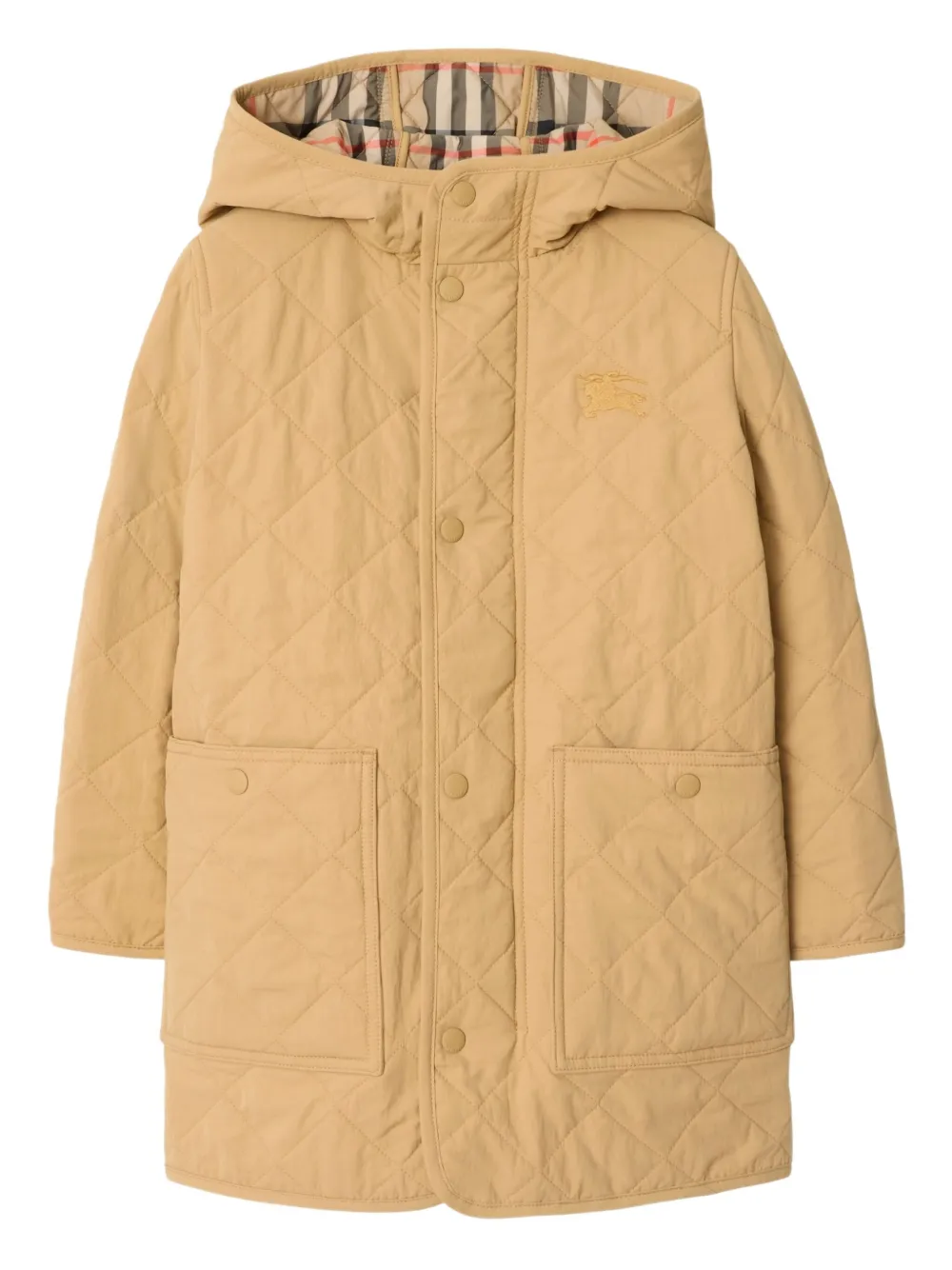 Burberry Kids Cappotto con ricamo Equestrian Knight - Toni neutri