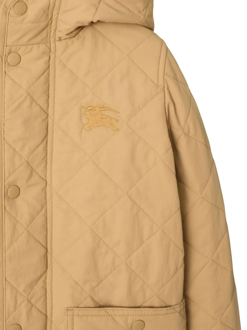 Burberry Kids Jas met Equestrian Knight-borduurwerk Beige