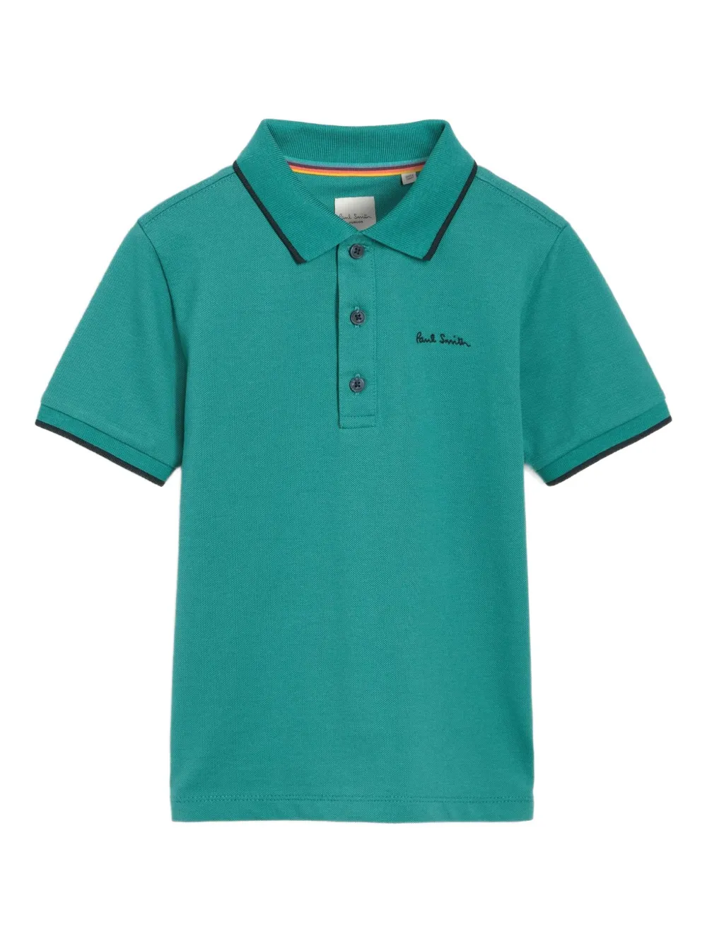 Paul Smith Junior logo-embroidered polo shirt - GREEN Paul Smith Junior logo-embroidered polo shirt - GREEN