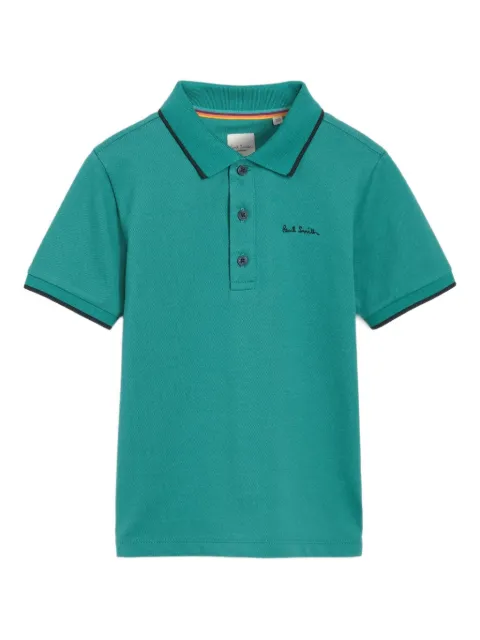 Paul Smith Junior logo-embroidered polo shirt 