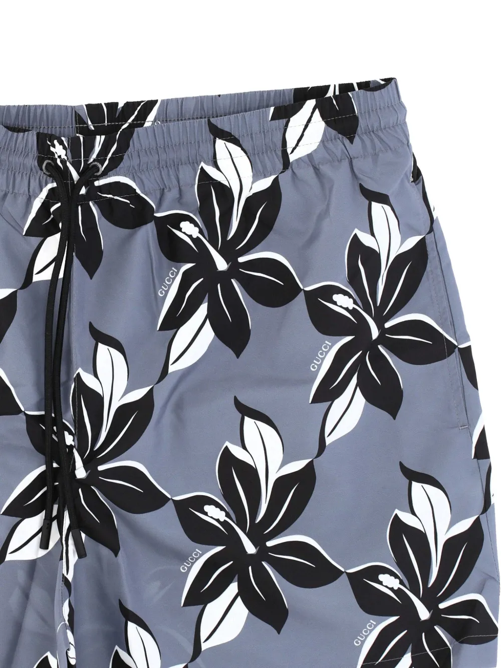 Gucci Zwembroek met grafische print Grijs